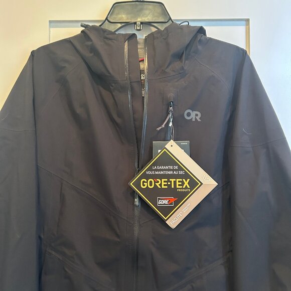 *NWT* Outdoor Research Aspire II Black Rain/Wind Jacket Large - Picture 5 of 9